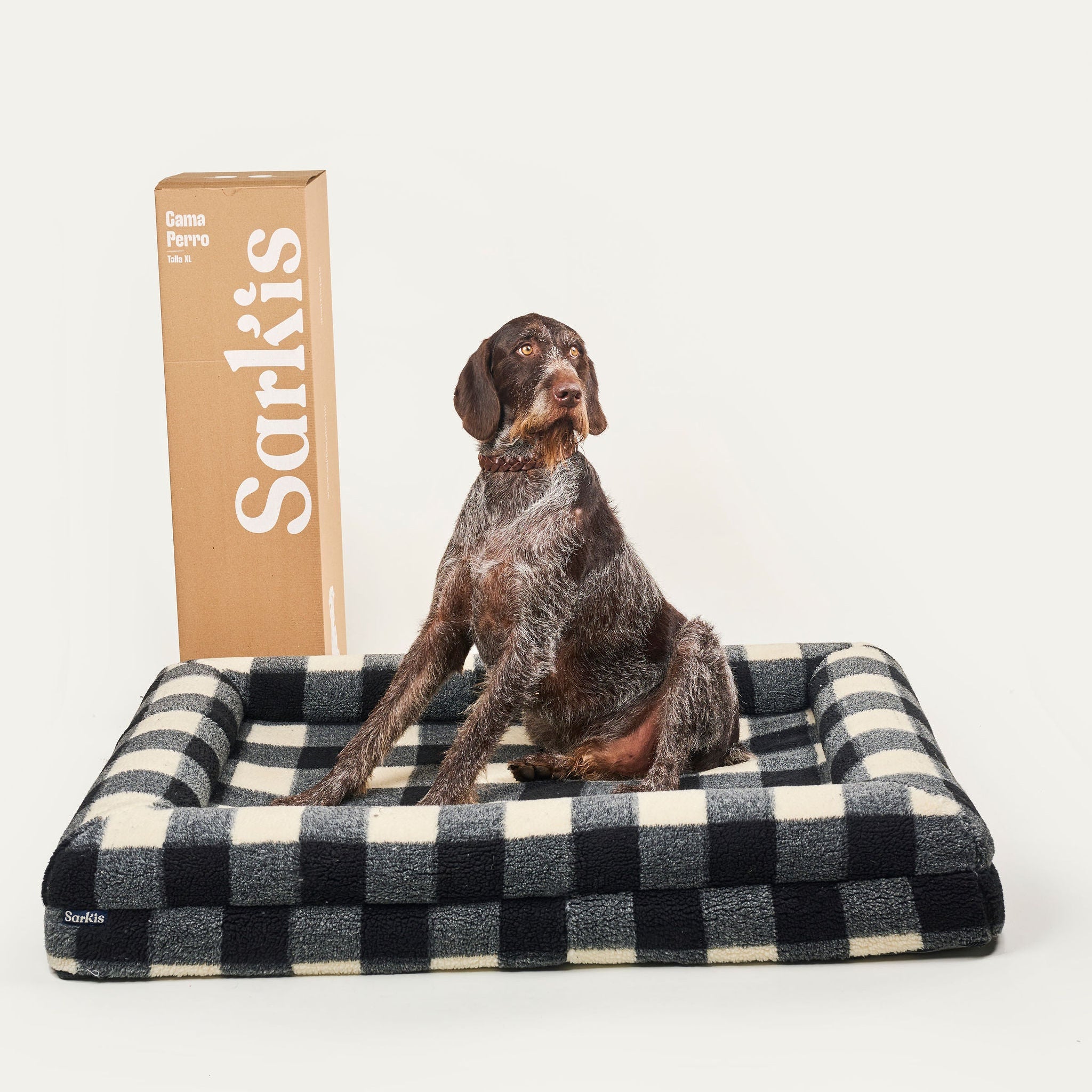 FUNDA PREMIUM DE PELUCHE CUADROS VICHY NEGRO