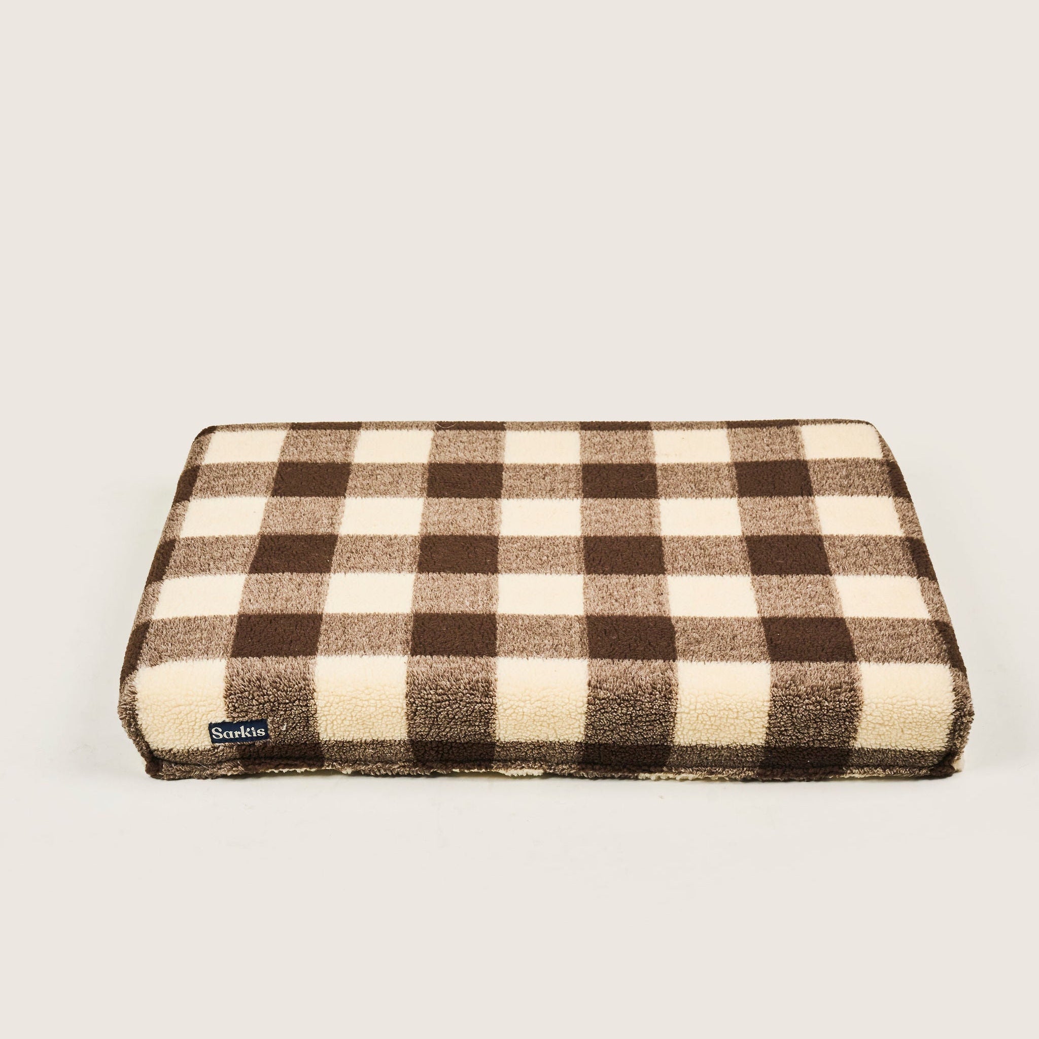 FUNDA DE PELUCHE VICHY – MARRÓN BASIC